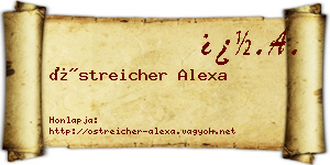 Östreicher Alexa névjegykártya